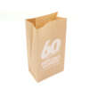 Custom thin brown kraft take out food bag for take out food, cafes, bakery items and lightweight food packaging