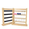 Solid wood 4 layer stud earring display rack