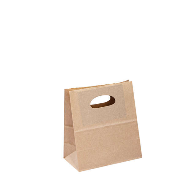 crown pattern printed couche kraft paper bag for retail gifts - print detail view