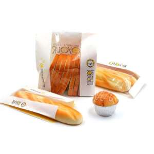 food grade kraft paper food grade cracker packaging paper bag with logo printing detail