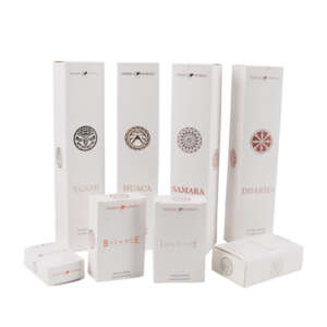 custom printed foldable perfume card paper box packaging - front view