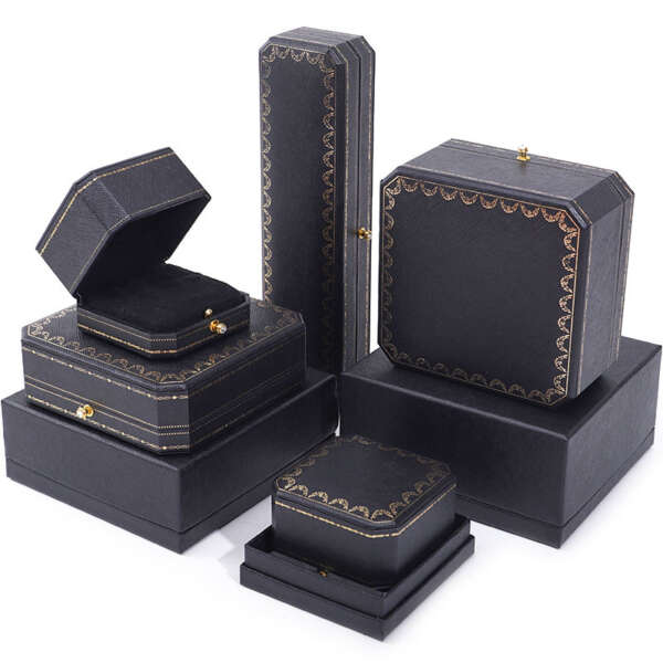 luxury jewelry packaging box with tote bag for bracelet earrings necklace ring - front view