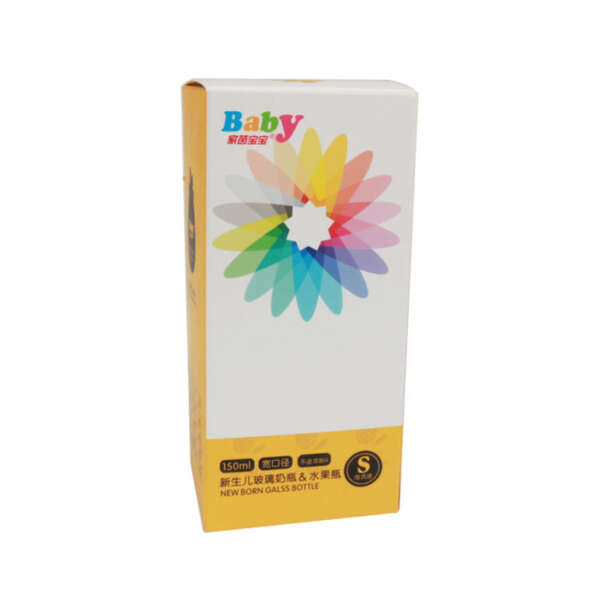printed folding paper packaging box for infant powder milk container - detail view