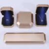gold painted LED jewelry packaging box for bracelet earrings necklace ring - detail view