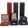 leather jewelry gift display box for bracelet necklace ring earrings - detail view