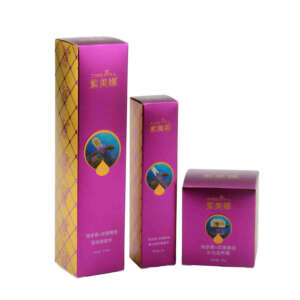 luxury cosmetic makeup gift paper box for face cream eye mask - open display view