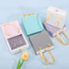 printed recyclable drawer cardboard jewelry set box with pouch bag - custom logo option