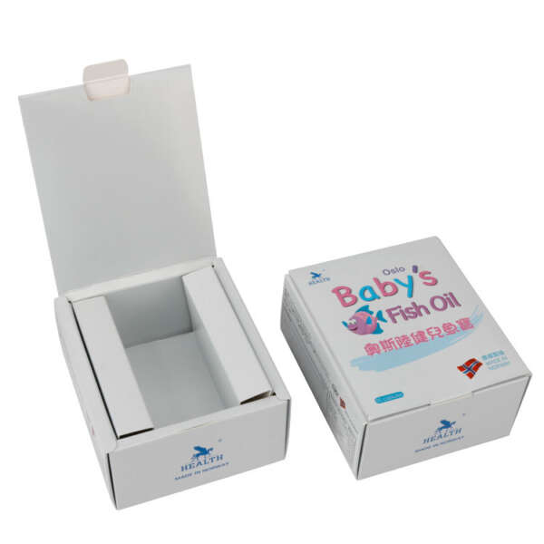 luxury gold silver healthcare cardboard box with UV stamping - retail presentation