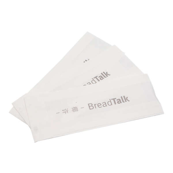 coated flat bottom butter bakery bag production sample with export carton support