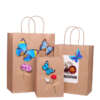 Custom recycled brown kraft shopping gift bag for shopping, gifts, crafts, eco retail and promotional packaging