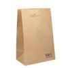natural SOS square bottom brown kraft party treat bag view 4