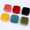 square zipper jewelry box with mirror for earrings necklace pendant ring - custom logo option