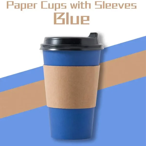 biodegradable PLA coated coffee cup and seed paper bag packaging view 2