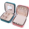 travel jewelry mirror storage box for earrings necklace ring - detail view