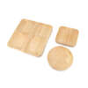 solid wood square round empty display tray for ring bracelet pendant view 3