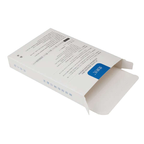 printed folding facial mask skin care paper card box - open display view