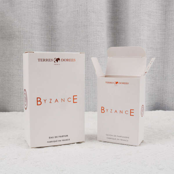 custom design skincare perfume paper card box packaging - print detail view