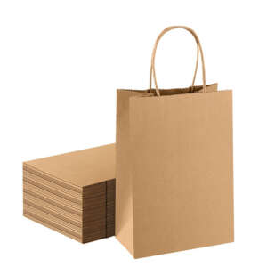recyclable white gift paper bag for clothes packaging view 2