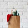 eco die cut kraft paper pouch bag for restaurants supermarkets promotion view 3