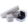 gold high grade leather jewelry gift box for bracelet necklace watch ring view 2