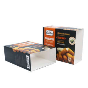 custom printed curly bread food paper sleeve packaging - open display view
