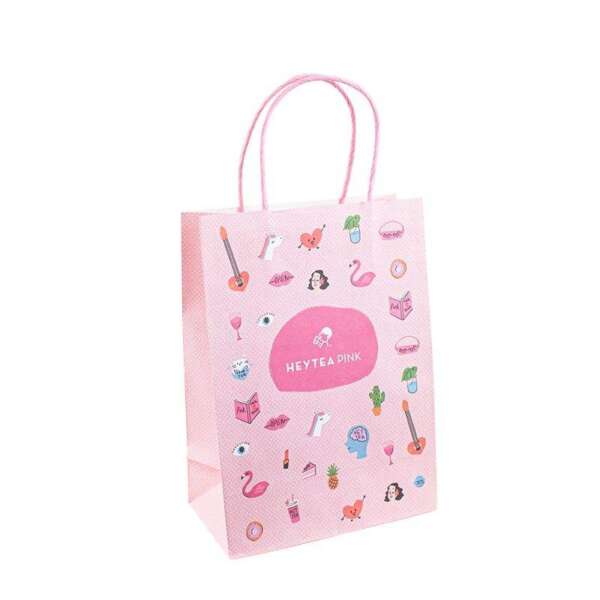 luxury custom printed kraft boutique shopping gift bag view 1