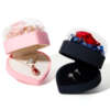 heart shaped flower jewelry gift box with packaging - detail view