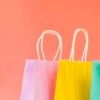 reusable eco kraft paper bag for food storage shopping view 2
