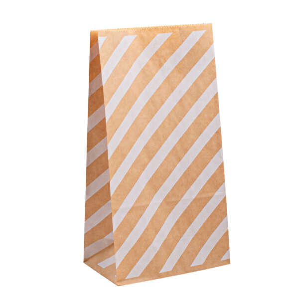Printed biodegradable kraft SOS bread bag for branded paper packaging