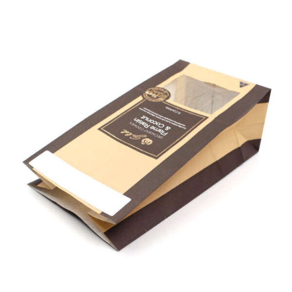 two ply kraft coffee bean paper sack production sample with export carton support