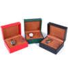 elegant PU leather flip travel watch case for mechanical watch packaging - detail view