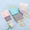 printed recyclable drawer cardboard jewelry set box with pouch bag - retail display