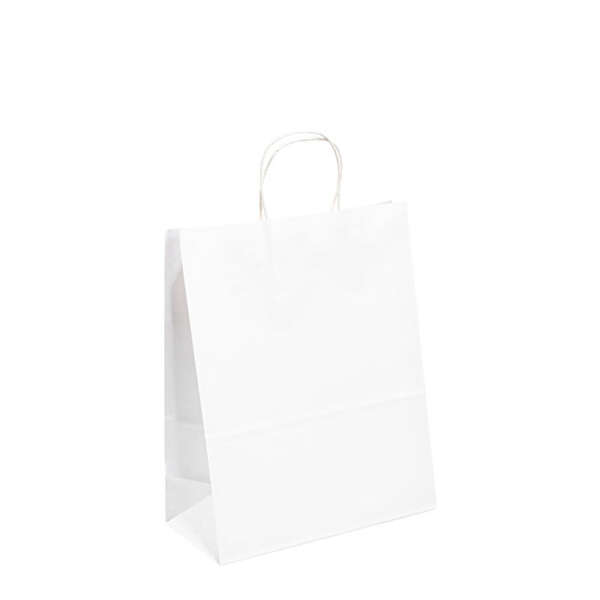 art paper or kraft paper luxury clothing shoes paper shopping bag with printed logo detail