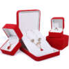 PU leather necklace and ring jewelry packaging box view 1