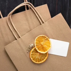 printed brown kraft grocery paper bag for business promotion view 2
