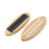 dark solid wood oval long ring tray for stud earrings display view 4