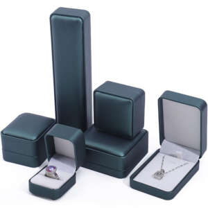 PU leather jewelry organizer gift box for bracelet necklace earring ring - detail view