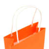 Printed brown twist handle food paper bag for branded retail and takeaway packaging