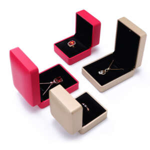 Custom jewelry box with light and fitted ring insert