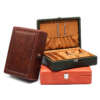 double layer PU leather flip jewelry storage box for ring pendant bracelet view 1