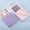 printed recyclable drawer cardboard jewelry set box with pouch bag - detail view