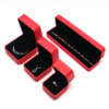 luxury PU leather jewelry ring box for retail gift display view 3