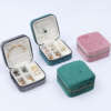 square portable zipper jewelry storage box for earrings necklace pendant - gift packaging use