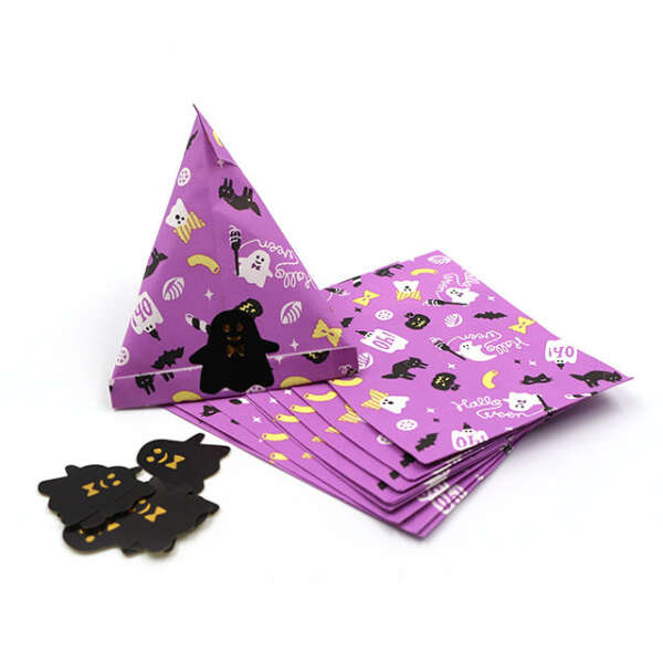 kraft paper cute flat kraft snack paper bag with logo printing detail
