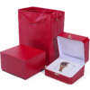 flip leather travel watch box with matching tote bag - detail view