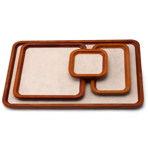 Wholesale solid wood tray for jewelry showroom display