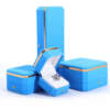 octagonal PU leather jewelry packaging box with metal button view 1
