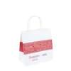 recycled white kraft paper bag for coffee tea and gift packaging - front view