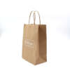 eco recycled kraft takeaway paper bag with handles for food packaging - custom logo option