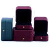 luxury PU leather jewelry set box for necklace bracelet stud earrings ring view 2